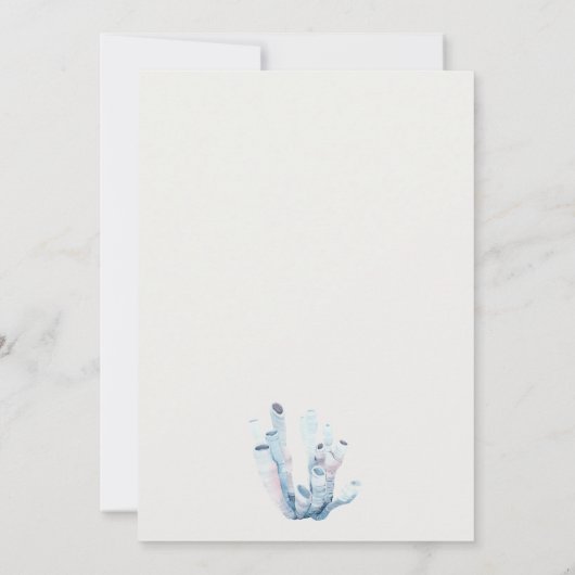 Unterwasser-Seepferd Seetang Vow Renewal Einladung (Rückseite)