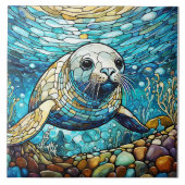 Unterwasser-Siegel Kunstgewerbe Fliese (Vorderseite)