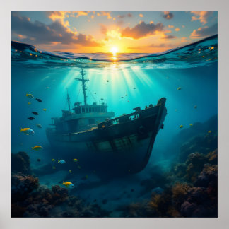 Unterwasser-Sonnencreme Poster