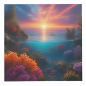 Unterwasser Sonnenuntergang Landschaft Würfel (Vorderseite)