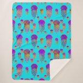 Unterwasser tanzend Rainbows Cyan Sherpadecke (Vorderseite)