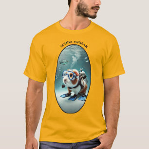 Unterwasser-Tauchgürteltaucher-Meerschweinchen mit T-Shirt