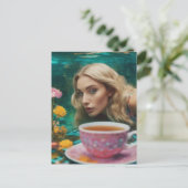 Unterwasser-Tee Postkarte (Stehend Vorderseite)
