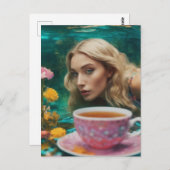 Unterwasser-Tee Postkarte (Vorne/Hinten)