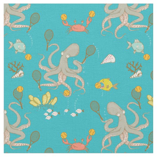 Unterwasser-Tennis - Sondergröße Stoff (Nahaufnahme)