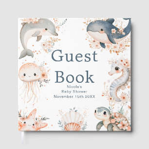 Unterwasser-Tiere Baby Shower Gästebuch