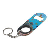 Unterwasser-tropische Fischwelt Mini Flaschenöffner (Vorderseite Schrägansicht)