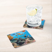 Unterwasser-tropische Fischwelt Rechteckiger Pappuntersetzer (Vor Ort)