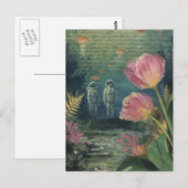 Unterwasser-Tulpen-Entdecker Collage Postkarte (Vorne/Hinten)