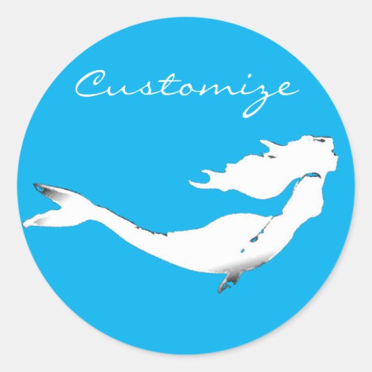 Unterwasser Weißmedaille schwimmen Thunder_Cove Runder Aufkleber (Vorderseite)