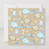 Unterwasser-Whimsy-Babydusche Einladung (Rückseite)