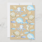 Unterwasser-Whimsy-Babydusche Einladung (Rückseite)