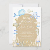 Unterwasser-Whimsy-Babydusche Einladung (Vorderseite)
