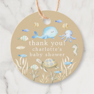 Unterwasser-Whimsy-Babydusche Geschenkanhänger