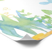 Unterwasser-Whimsy-Fisch individuell einstellbar Poster (Ecke)