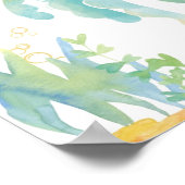 Unterwasser-Whimsy-Qualle individuell anpassbar Poster (Ecke)