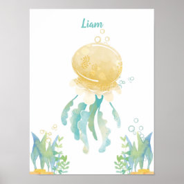 Unterwasser-Whimsy-Qualle individuell anpassbar Poster