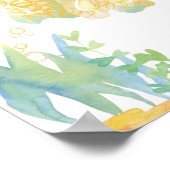 Unterwasser-Whimsy-Qualle individuell anpassbar Poster (Ecke)