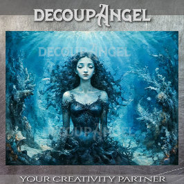 Unterwasser-Whisky - Decoupage - Seidenpapier