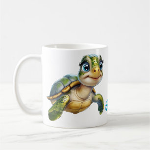 Unterwasserabenteuer mit der fröhlichen Schildkröt Kaffeetasse