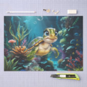 Unterwasserabenteuer mit der fröhlichen Schildkröt Seidenpapier (Handwerk)
