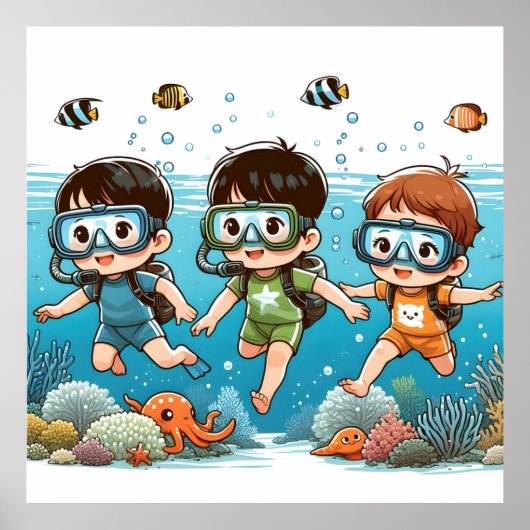 Unterwasserabenteuer mit Freunden Poster (Vorne)