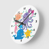 Unterwasserabenteuer Runde Wanduhr (Winkel)