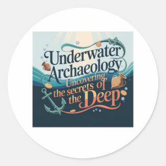 Unterwasserarchäologie runder aufkleber