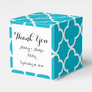 Unterwasseratemgerät blaues weißes Quatrefoil Geschenkschachtel