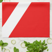 Unterwasseratemgerät-Flagge Geschirrtuch (Gefaltet)