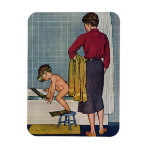 Unterwasseratemgerät in der Wanne Magnet