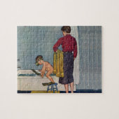 Unterwasseratemgerät in der Wanne Puzzle (Horizontal)