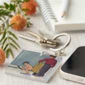 Unterwasseratemgerät in der Wanne Schlüsselanhänger (Vorderseite rechts)