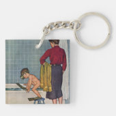 Unterwasseratemgerät in der Wanne Schlüsselanhänger (Rückseite)