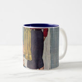 Unterwasseratemgerät in der Wanne Zweifarbige Tasse (VorderseiteRechts)