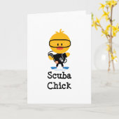 Unterwasseratemgerät-Küken-Gruß-Karte Karte (Gelbe Blume)