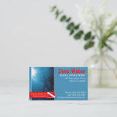 Unterwasseratemgerät-Lehrer-Visitenkarte Visitenkarte (Stehend Vorderseite)