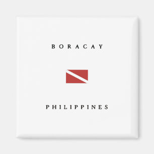 Unterwasseratemgerät-Tauchen-Flagge Boracays Magnet