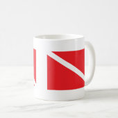 UNTERWASSERATEMGERÄT Tauchen-Flagge Kaffeetasse (VorderseiteRechts)