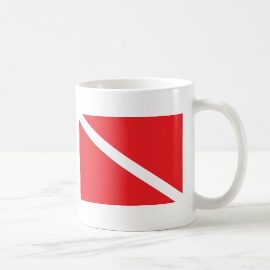 UNTERWASSERATEMGERÄT Tauchen-Flagge Kaffeetasse (Rechts)