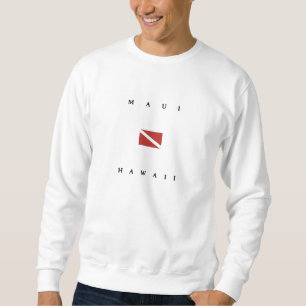 Unterwasseratemgerät-Tauchen-Flagge Mauis Hawaii Sweatshirt