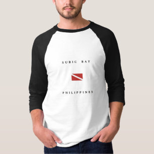 Unterwasseratemgerät-Tauchen-Flagge Subic Bay T-Shirt