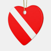 Unterwasseratemgerät-Tauchen-Flaggen-Verzierung Keramik Ornament (Links)