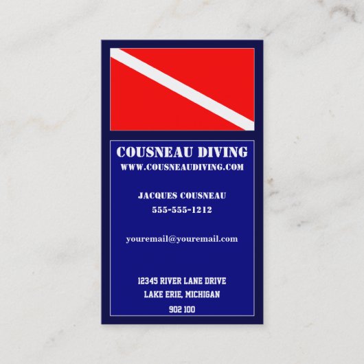 Unterwasseratemgerät-Visitenkarte 3 Visitenkarte (Vorderseite)