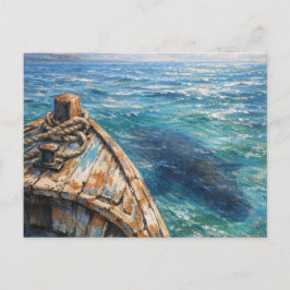 Unterwasserbesucher - Kunst im Pastellmalstil Postkarte