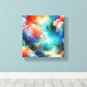 Unterwasserfarbe Leinwanddruck (Insitu (Holzboden))