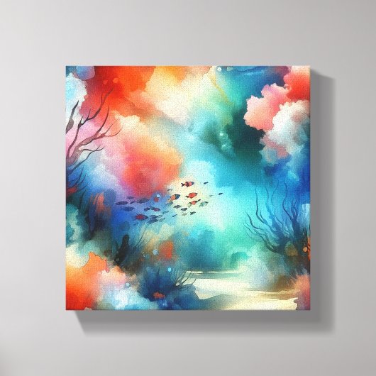 Unterwasserfarbe Leinwanddruck (Vorderseite)