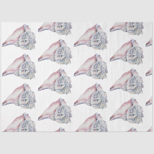 Unterwasserfarben-MeerShell-Serie Design 15 Seidenpapier (Vorderseite)