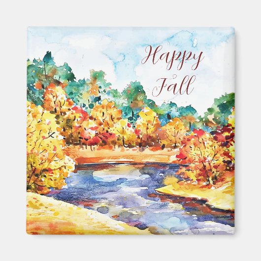 Unterwasserfarbenlandschaft mit anpassbarem Text Magnet (Vorne)