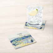 Unterwasserfarbenlandschaft mit anpassbarem Text Rechteckiger Pappuntersetzer (Vor Ort)